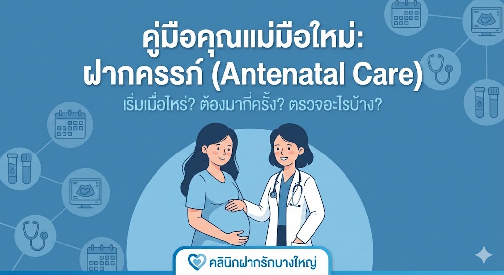 ฝากครรภ์ (Antenatal care) เมื่อไหร่ดี มีกี่ครั้ง ตรวจอะไรบ้าง